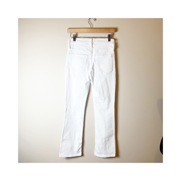Madewell Kick Out Crop High Rise Jeans Size 25 White | Cropped Kick Flare Denim - Picture 7 of 12